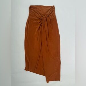 All Saints Rust Orange Pencil Sami Skirt